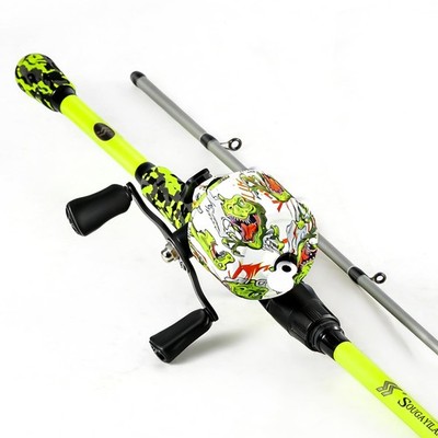 Sougayilang Spincast Combo   IM7 Graphite 2-Piece Travel Rod, 210cm, green 