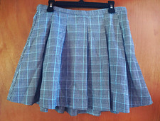 Wonder Nation Girls Pleated Plaid Skirt L 10-12 Black/White