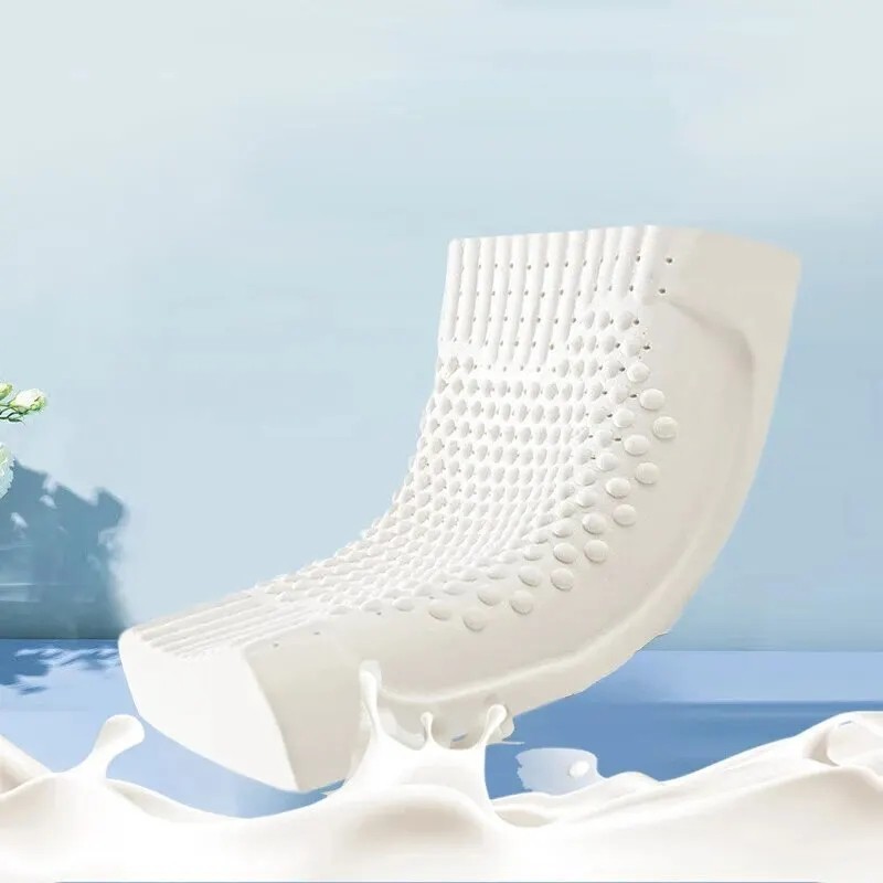 100% Natural Latex Pillow cervical orthopedic pain relief for better sleep Gift