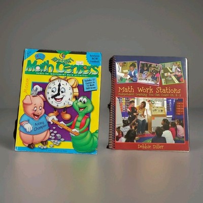 2 books: INSTANT MATH CENTERS & MATH WORK STATIONS by Debbie Diller teacher home