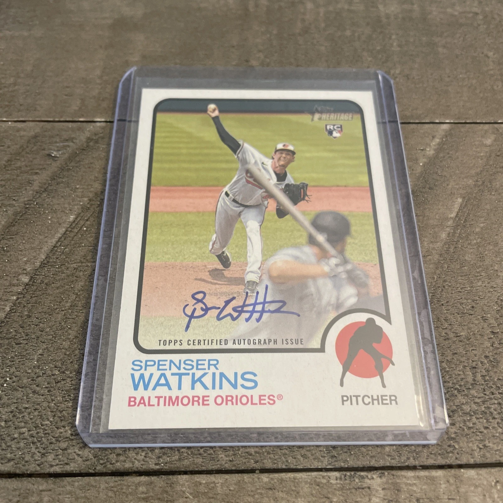 2022 Topps Heritage - Real One Autographs Spenser Watkins #ROA-SW (AU, RC)