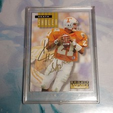 SkyBox 1994 Heath Shuler Rookie Impact #275 Autographed Football Card (no cert). rookie card picture
