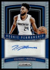 2019-20 Prizm Rookie Penmanship Silver Josh Reaves Auto Dallas Mavericks #RP-JRV