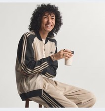 Adidas Originals Track Jacket Men XL Mesh Loose Full Zip 3 Stripe Streetwear