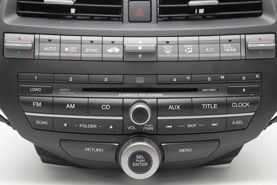 Reproductor cambiador de CD radio Honda Crosstour 12 EX 39100-TP6-A12, A990, OEM, 2012 Foto 2 de 4