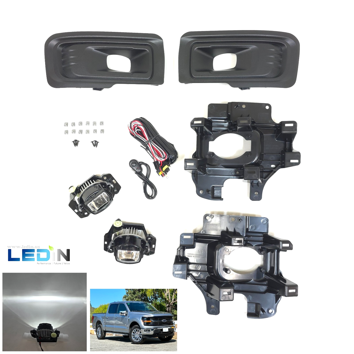 red bells flum mello flavor F150 Pod Fog Light Bracket 40W CREE LED Pods w/ Lower Bumper Mounting  Bracket, Wirings For 15-20 Ford F150 Gen 3 Raptor Front A-Pillar Light  Mount Kit