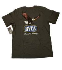 RVCA Men's Va All The Way Short Sleeve Dark Gray L