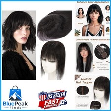 Rich Choices Hair Toppers Women Real Human Hair 360 3D Clip In Bangs 100 Remy