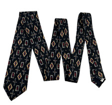 Vtg NEW Gitman Bros Slim Tie 100 Silk Men's Made in USA Black Classic Necktie