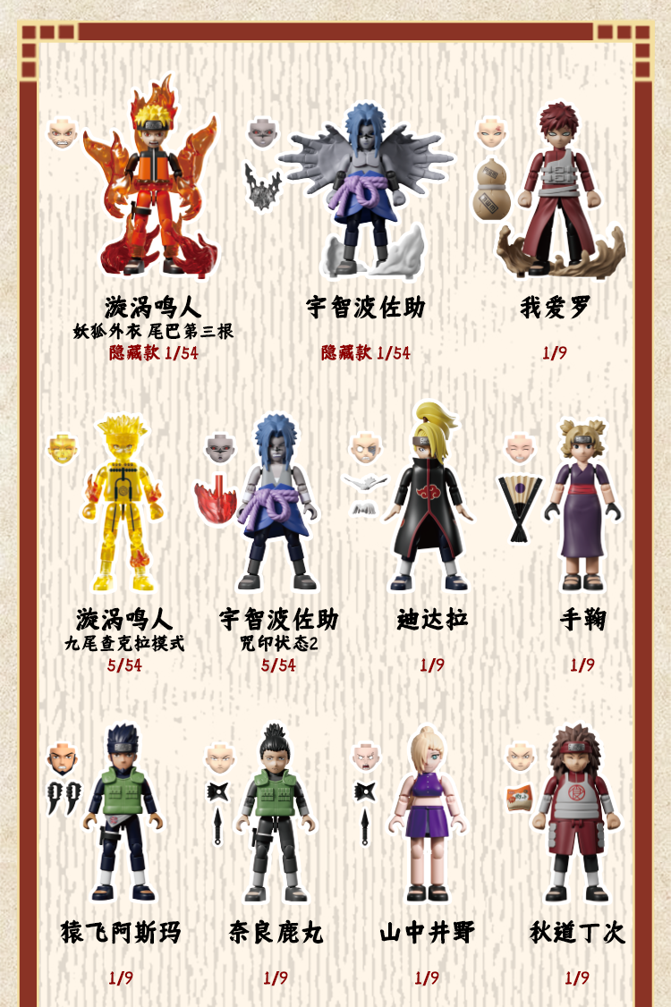 Blokees Heart of NINJA NARUTO Galaxy version 03 Blind box Assembly