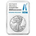 2021-W Proof $1 Type 2 American Silver Eagle NGC PF70UC AR Advance Releases