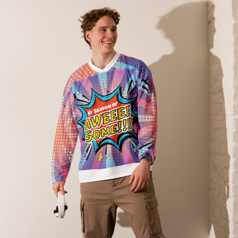 MY SEASON OF AWESOME Hockey Fan Jersey | UPF50+ | Eco-Friendly | Moisture-Wick