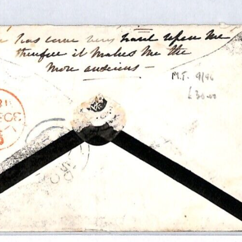 GB Kent SIDEWAYS DUPLEX *Chatham* Trauerbrief 1857 Penny Red {samwells}YD90 - Bild 6 von 12