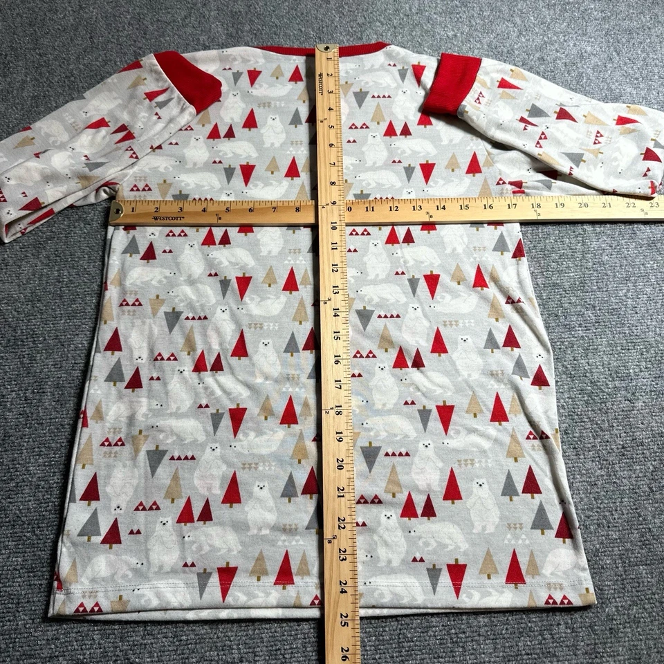 Eddie Bauer Sleepwear Kids Size Large White Polar Bear Christmas Pajamas Comfort - Image 4 of 4