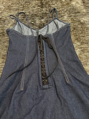 D&G Dolce Gabbana Denim Blue Mini Corset and Lace Dress Size Small | eBay