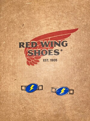 ONE PAIR OF RED WING SHOES STATIC DISSAPATIVE BOOT LACE SHOE KEEPER CHARMS USA