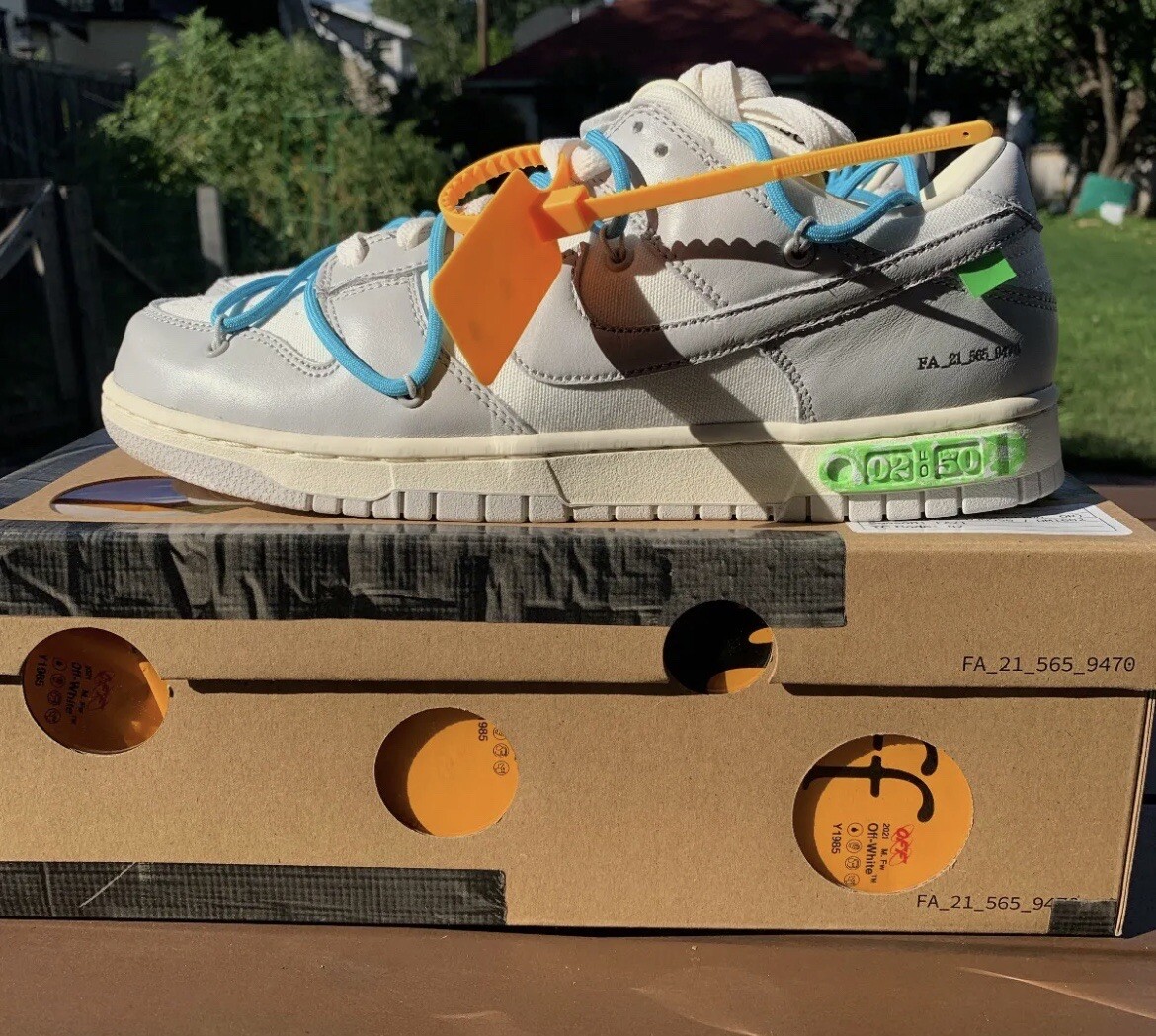 OFF WHITE X NIKE Scarpe Nike Dunk Low x Off White™ ""Dear Summer"" lotto 2 di 50 taglia uomo 9