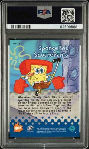 2004 UD Nicktoons #NT-111 SPONGEBOB PSA 10 GEM MINT Spongebob Squarepants - Picture 2 of 2