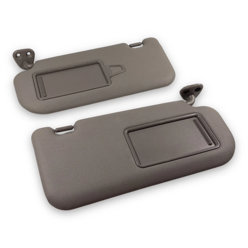 2010-2014 Hyundai Tucson Driver & Passenger Side Sun Visor Pair Set Gray Vinyl - Image 3 of 4