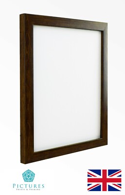 Nussbaum Foto Bilderrahmen 19mm A4 9x9 9x11 10x10 10x12 11x11 11x13 Passepartout Glas