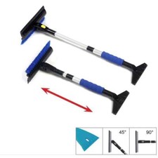 Premium Auto Schnee Besen Eiskratzer Alu Teleskop Eisschaber 67cm mit Gummilippe