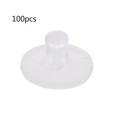 100Pc Clear Rubber Earring Back Earring Pad Jewelry Finding