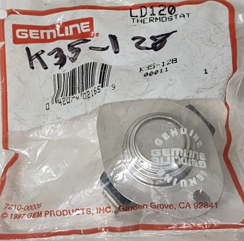 Gemline T-O-D 60T13, SPDT K35-128 Thermostst LD120 Thermal Limit Switch L120-15F