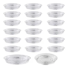 20pcs Plant Saucer Clear Plastic Drip Trays Plate Dish 6"/8"/10"/12" Plant Pot