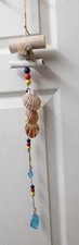 Seashell Wind Chime Sea Glass Suncatcher Driftwood 24.5" Handmade J