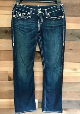 True Religion Woman's Jeans Sz 28 USA World Tour Straight True Religion Woman's Jeans Sz 28 USA World Tour Straight