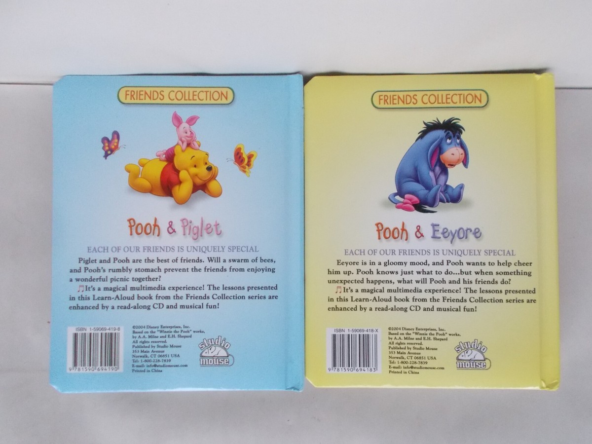 2 DISNEY WINNIE THE POOH LEARN ALOUD BOOK FRIENDS COLLECTION