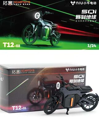 XCarToys 1:24 Niu Technologies SQi Black / Green Diecast Model Car
