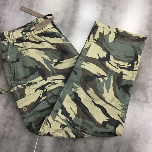 New Women Men Cargo Trousers Camo Outdoor Pants Loose Baggy Hip Hop Pocket Jeans - Picture 3 of 30