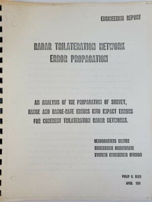 Radar Trilaterlation Network Error Propagation: An Analysis Of The Propagation..