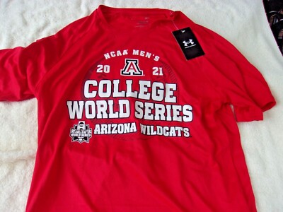 NWT Under Armour Tech Tee, men's S, red, Arizona, 2021 College World Series, $42