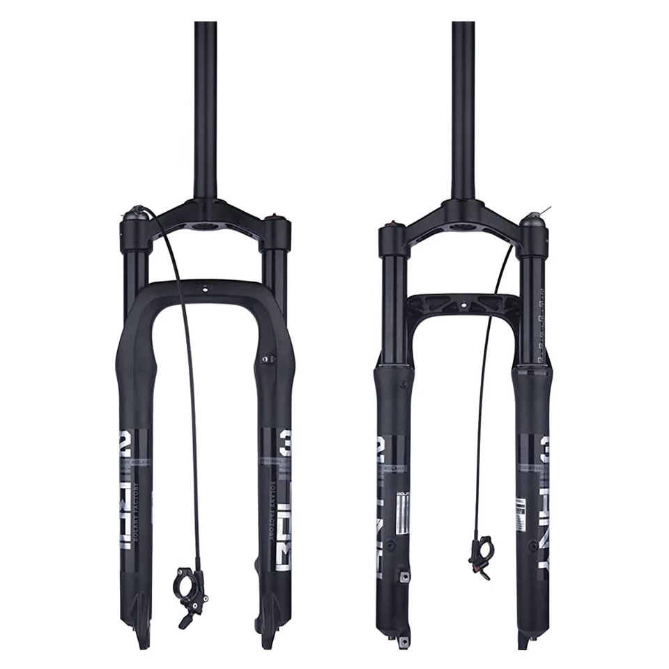 Snow Bike Suspension 26inch Alloy Air Gas Fork Fat 4.0" Tire E-bike Bicycle Part - Image 4 of 4