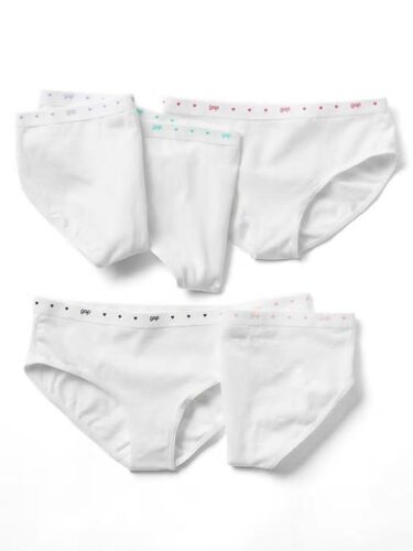 Nuevo Paquete de 5 Bragas Bikinis Ropa Interior Gap Girls 4 6 7 8 10 12 14 Nuevo etiquetas Blanco Liso | eBay