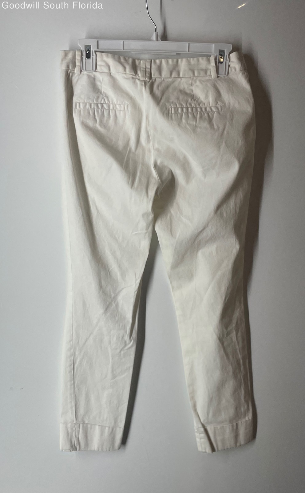 Zara Basic Womens White Flat Front Pockets Skinny… - image 2