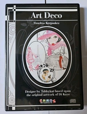 Art Deco - Timeless Andenken PC CD-ROM - Card Creations Plus - Tabbykat Di Kaye