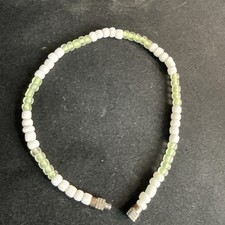 Beaded bracelet Unisex 8 3/4 Inches Glow In The Dark/white