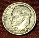 1953-P Roosevelt Dime 90% Silver Free Shipping