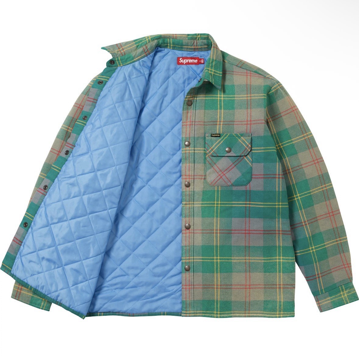 Supreme Quilted Lined Flannel Snap Shirt | eBay