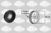 1 X Riemenscheibe Kurbelwelle Sasic 2156062 FüR Opel Astra J