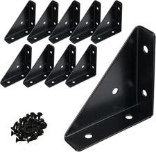 2-9/16" Triangle Corner Braces Bracket (10 Pack) - Metal Angle Shelf Connector B