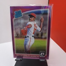 Victor Robles SP Rookie Pink Washington Nationals 2018 Optic Baseball Card. rookie card picture