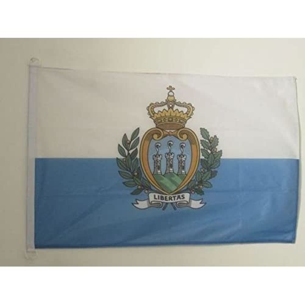AZ FLAG Bandiera San Marino 90x60cm per Esterno - Bandiera SAMMARINESE 60 (h1Y)
