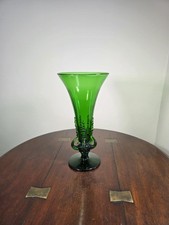 Antique Edvin Ollers Kosta UV Sensitive Trumpet Vase With Applique 1917-1918