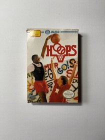Hoops Game Nintendo NES with Box and Jaleco Brochure Retro Video Games Untested
