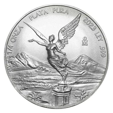 Lot of 4 - 2023 Silver Mexican Libertad Onza 1/4 oz BU