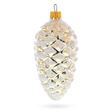 Gold Pine Cone Glass Ornament